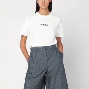 Jil Sander Cream White T-Shirt With Logo Women
